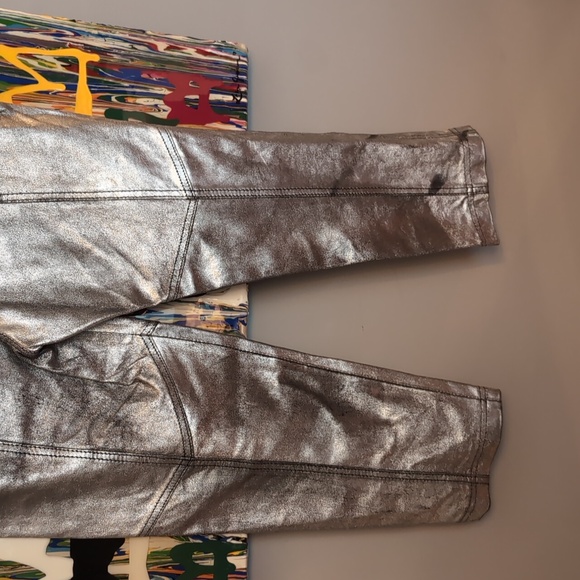 NWT MARISSA WEBB "Anniston" Resort 2018 SILVER LEATHER pants Size 2 - Picture 9 of 9